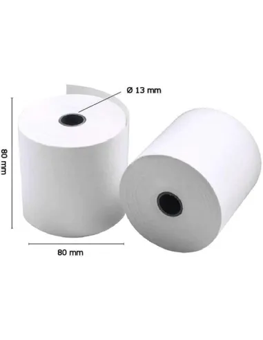 Iggual IGG317655p500 Pack 500 Rollos de Papel Térmico sin BPA 80x80 mm