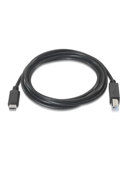 Aisens A107-0054 Cable USB-C 2.0 3A a USB-B Macho/Macho 2M Negro