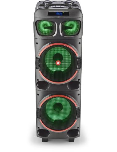NGS Wild Dub 1 Altavoz Portátil de 300W Bluetooth y True Wireless Doble Subwoofer 8"
