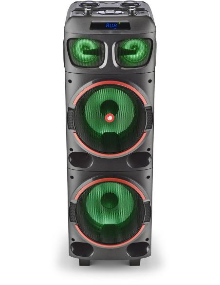 NGS Wild Dub 1 Altavoz Portátil de 300W Bluetooth y True Wireless Doble Subwoofer 8"