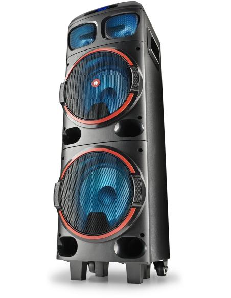 NGS Wild Dub 1 Altavoz Portátil de 300W Bluetooth y True Wireless Doble Subwoofer 8"
