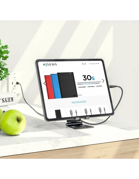 Aisens MS2PM-090 Soporte para Smartphone/Tablet Negro