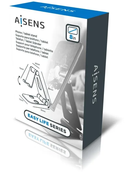 Aisens MS2PM-090 Soporte para Smartphone/Tablet Negro