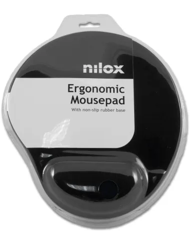 Nilox NXMPE01 Alfombrilla Ergonomica Negra