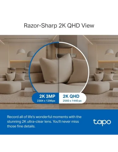 TP-Link TC72 Pan/Tilt AI Cámara Wi-Fi Vigilancia con Visión Nocturna 360º QHD