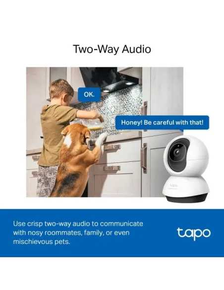 TP-Link TC72 Pan/Tilt AI Cámara Wi-Fi Vigilancia con Visión Nocturna 360º QHD