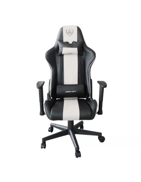Keep Out XSPRO-RACINGW Racing Silla Gaming Negro/Blanco