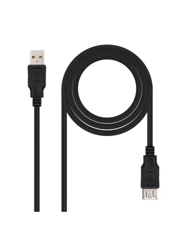 Nanocable Cable USB 2.0 Tipo-A M/H P Negro 1m