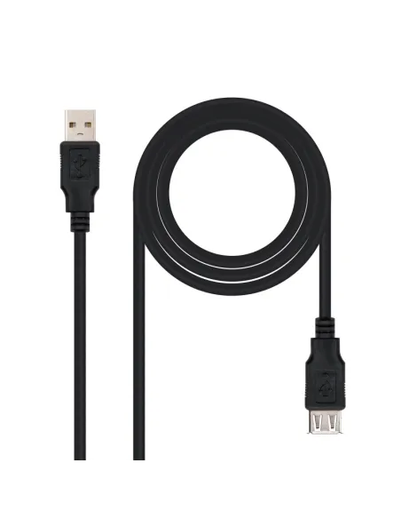 Nanocable Cable USB 2.0 Tipo-A M/H P Negro 1m