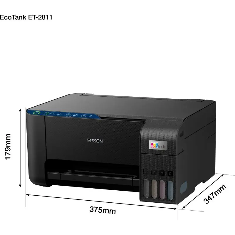 Epson EcoTank ET-2811 Impresora de Tinta Multifunción Color WiFi Negra