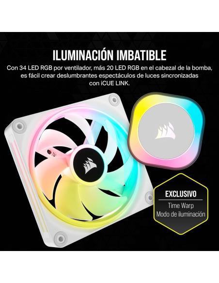 Corsair iCUE LINK H150i RGB AIO Kit de Refrigeración Líquida 360mm Blanco