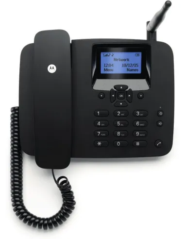 Motorola FW200L Teléfono Fijo GSM con SIM Negro