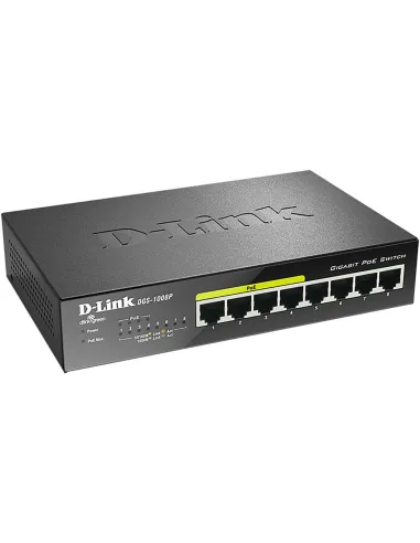 D-Link DGS-1008P Switch L2 PoE 8 Puertos Gigabit