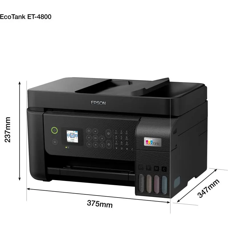 Epson EcoTank ET-4800 Impresora de Tinta Multifunción Color WiFi Negra