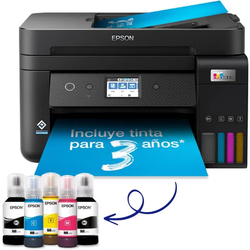 Epson EcoTank ET-4850 Impresora de Tinta Multifunción Color WiFi Negra