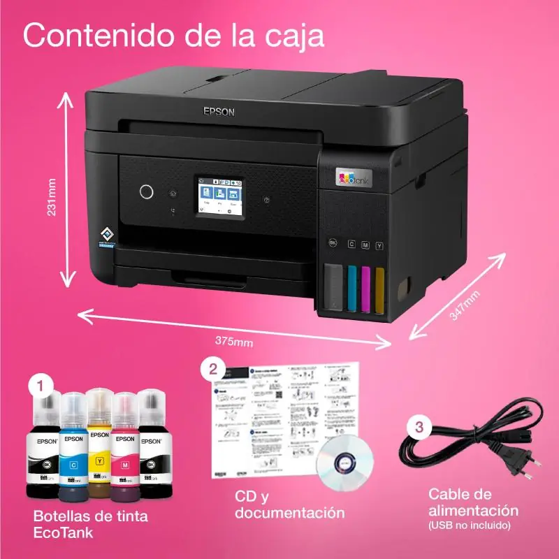 Epson EcoTank ET-4850 Impresora de Tinta Multifunción Color WiFi Negra