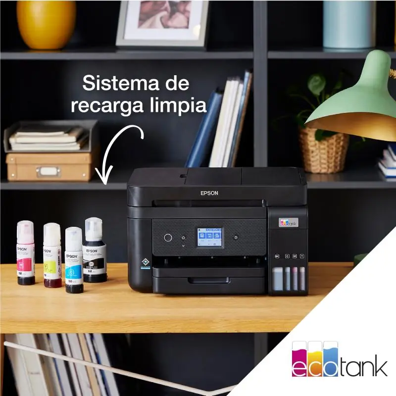 Epson EcoTank ET-4850 Impresora de Tinta Multifunción Color WiFi Negra