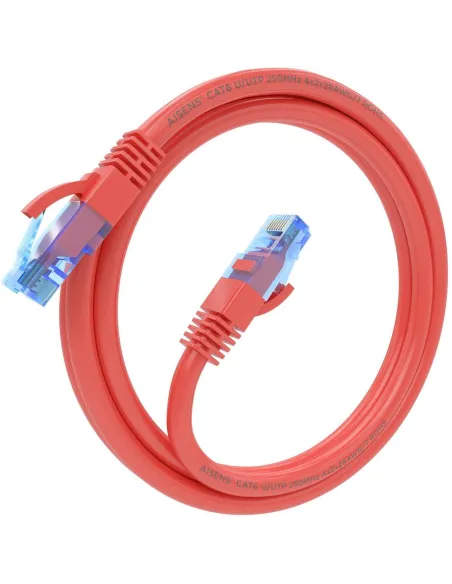 Aisens A135-0790 Cable de Red RJ45 AWG26 CCA UTP Cat 6 1.5m Rojo