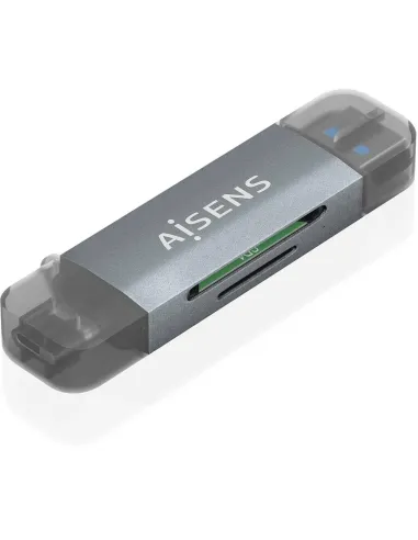 Aisens ASCR-2AC08-GR Lector de Tarjetas Tipo-C 3 en 1