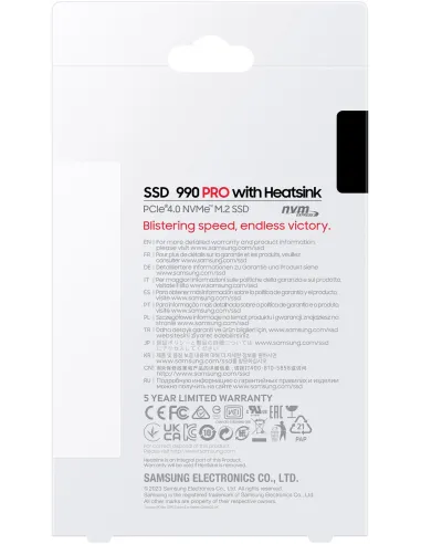 Samsung 990 PRO HeatSink SSD 2TB PCIe 4.0 NVMe M.2