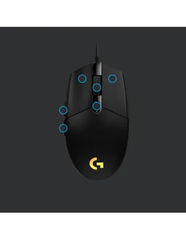 Logitech G203 Ratón 8000 DPI RGB Negro
