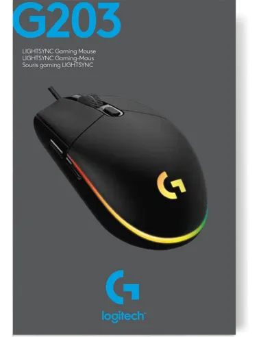 Logitech G203 Ratón 8000 DPI RGB Negro