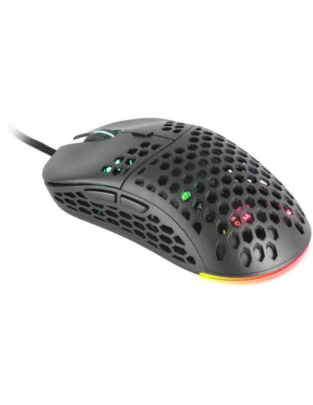 Mars Gaming MM55 Ratón Gaming RGB 12800 DPI Negro
