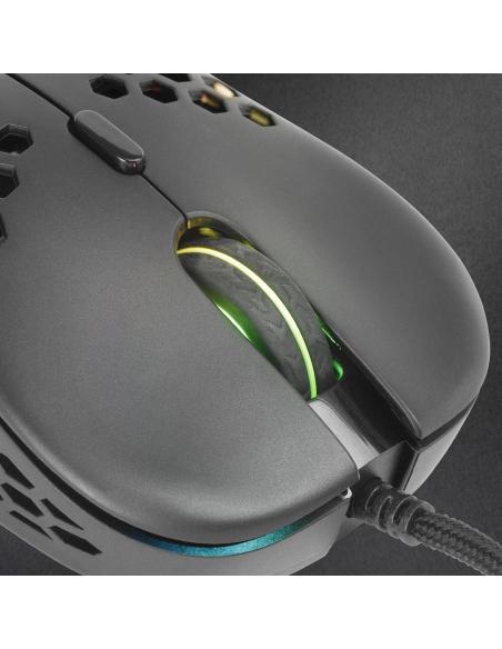 Mars Gaming MM55 Ratón Gaming RGB 12800 DPI Negro