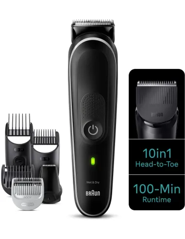 Braun Series 5 MGK5440 Afeitadora 10 en 1 Negra + Pack King C Gillette