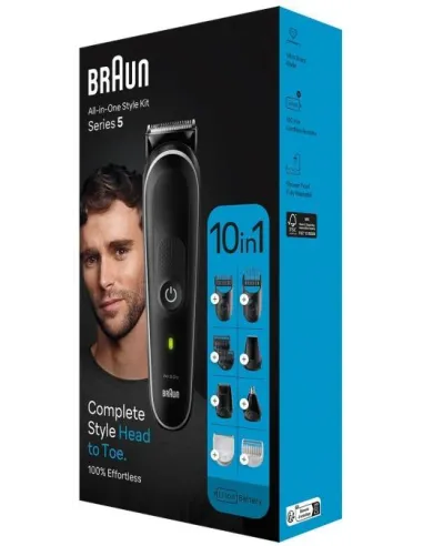 Braun Series 5 MGK5440 Afeitadora 10 en 1 Negra + Pack King C Gillette