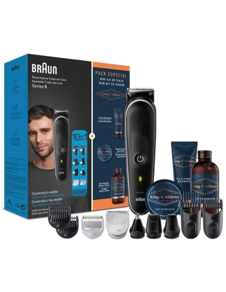 Braun Series 5 MGK5440 Afeitadora 10 en 1 Negra + Pack King C Gillette