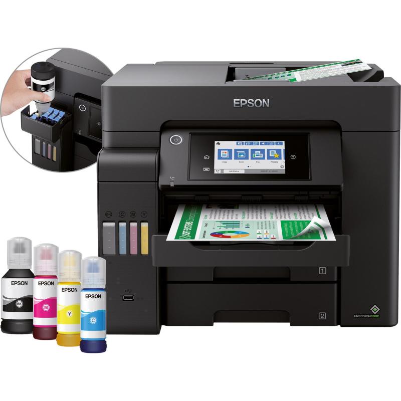 Epson EcoTank ET-5850 Impresora de Tinta Multifunción Color WiFi Negra