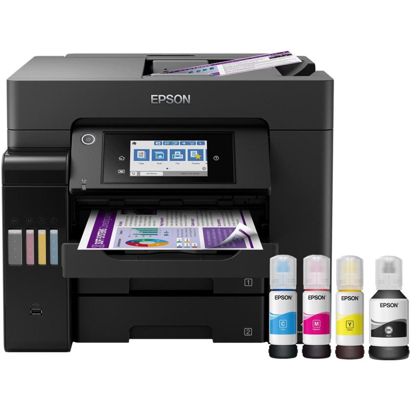 Epson EcoTank ET-5850 Impresora de Tinta Multifunción Color WiFi Negra