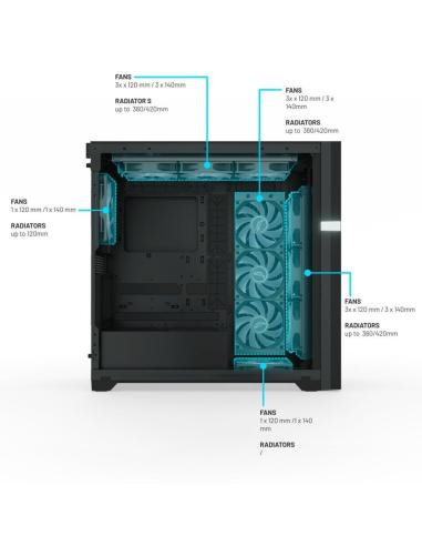 Valkyrie VK-CASE02LITE Midi Torre USB-C Negra