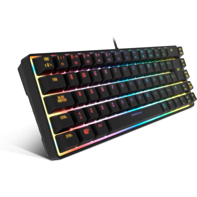 Krom Kalista Teclado RGB USB-A Negro