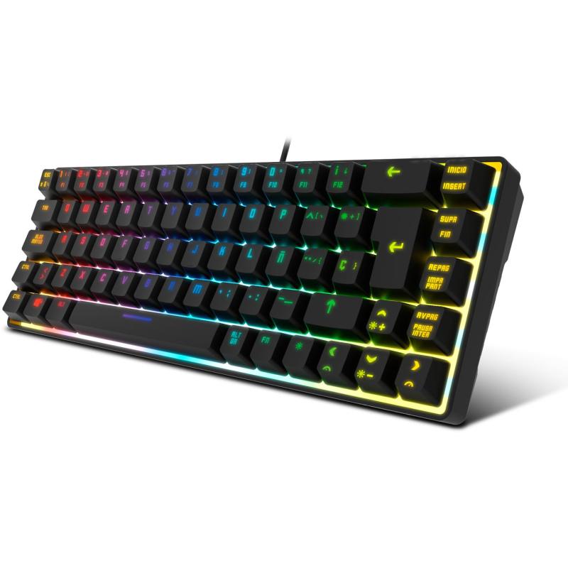 Krom Kalista Teclado RGB USB-A Negro