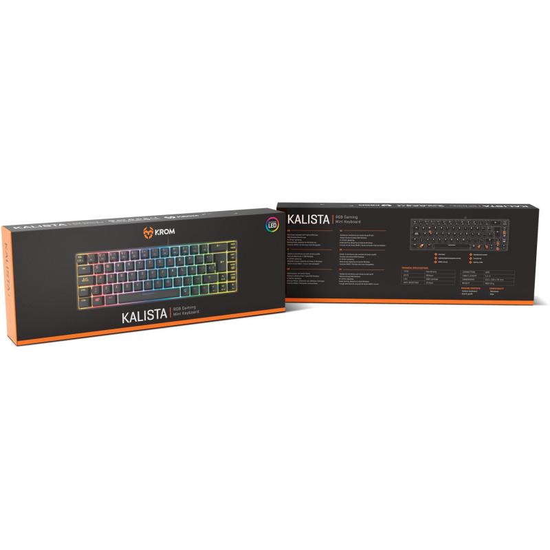 Krom Kalista Teclado RGB USB-A Negro