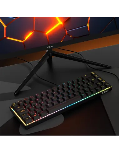 Krom Kalista Teclado RGB USB-A Negro