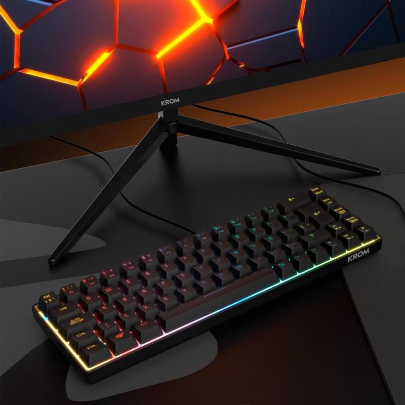 Krom Kalista Teclado RGB USB-A Negro