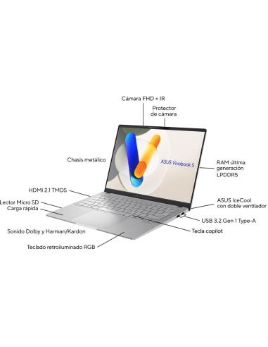 Asus Vivobook S 14 OLED AMD Ryzen 5-7535HS/16GB/512GB/14" W11 Home