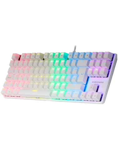Mars Gaming MK80 Teclado Mecánico RGB Blanco