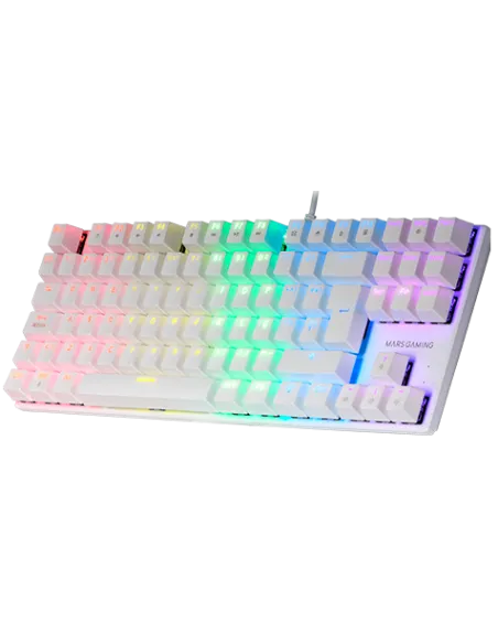 Mars Gaming MK80 Teclado Mecánico RGB Blanco