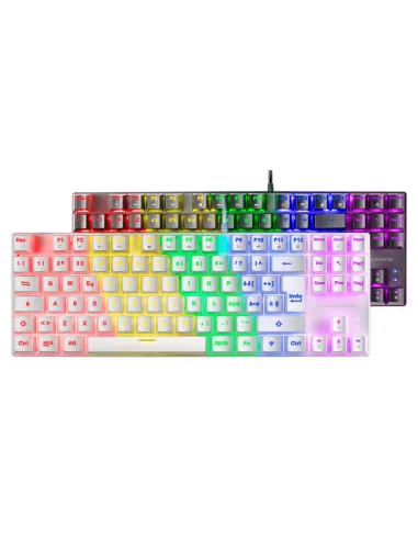 Mars Gaming MK80 Teclado Mecánico RGB Blanco