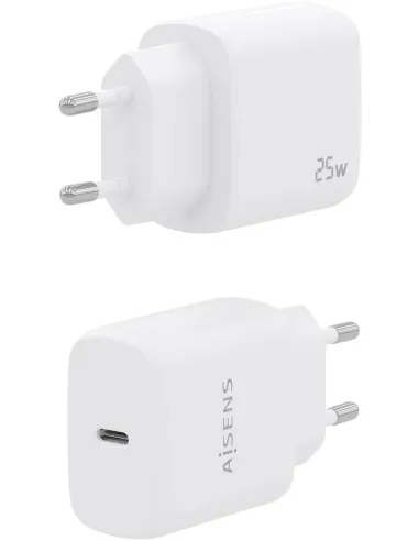 Aisens A110-0756 Cargador de Móvil con Carga Rápida de 25W Blanco
