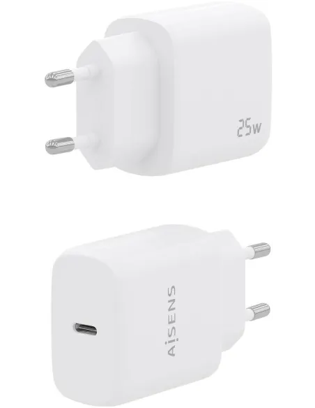 Aisens A110-0756 Cargador de Móvil con Carga Rápida de 25W Blanco