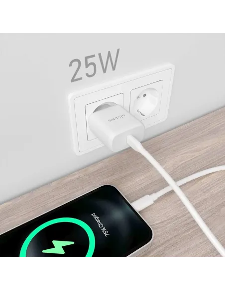 Aisens A110-0756 Cargador de Móvil con Carga Rápida de 25W Blanco