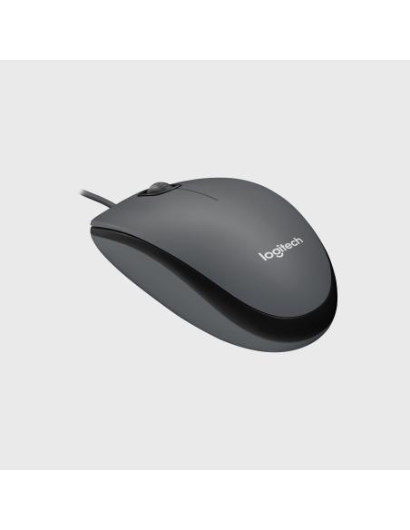 Logitech M100 Ratón Óptico Ambidiestro 1000DPI Negro