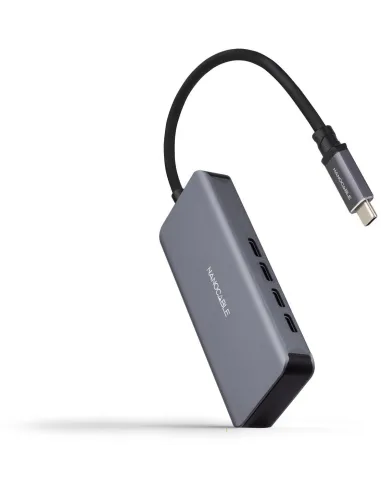 Nanocable 10.16.4504 Hub USB-C a 4 Puertos USB-C Aluminio