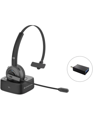Conceptronic Polona Auriculares Inalámbricos para Centro de Llamadas Negro