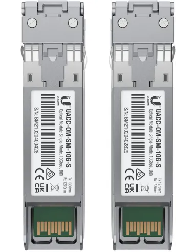 Ubiquiti UACC-OM-SM-10G-S-20 Módulos Transceptores de Fibra Óptica 20 Unidades